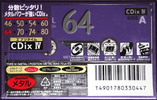 Compact Cassette Sony CDix IV 64 "C-64CDX4C" Type IV Metal 1995 Japan