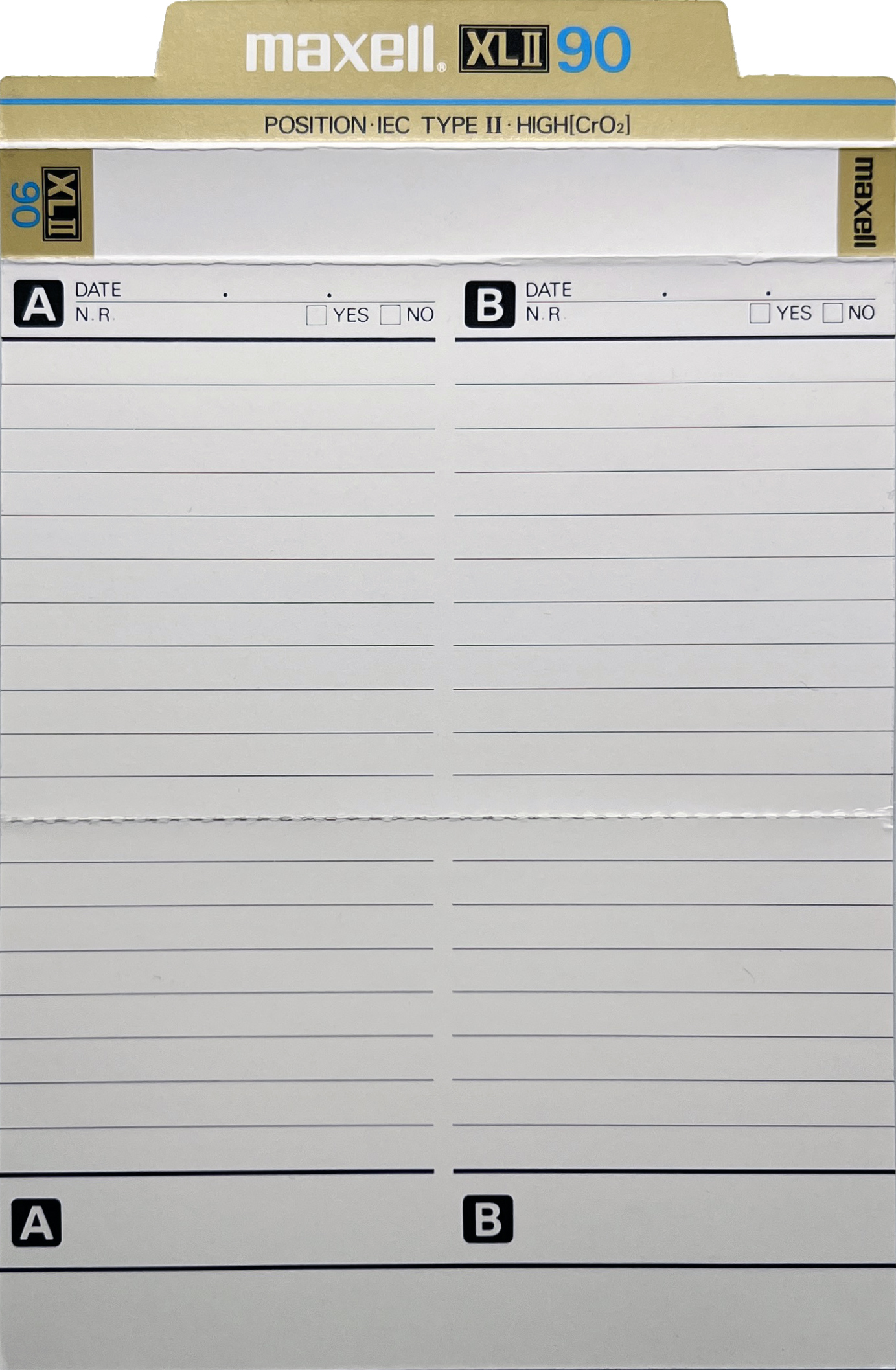 Compact Cassette Maxell XLII 90 Type II Chrome 1985 Europe