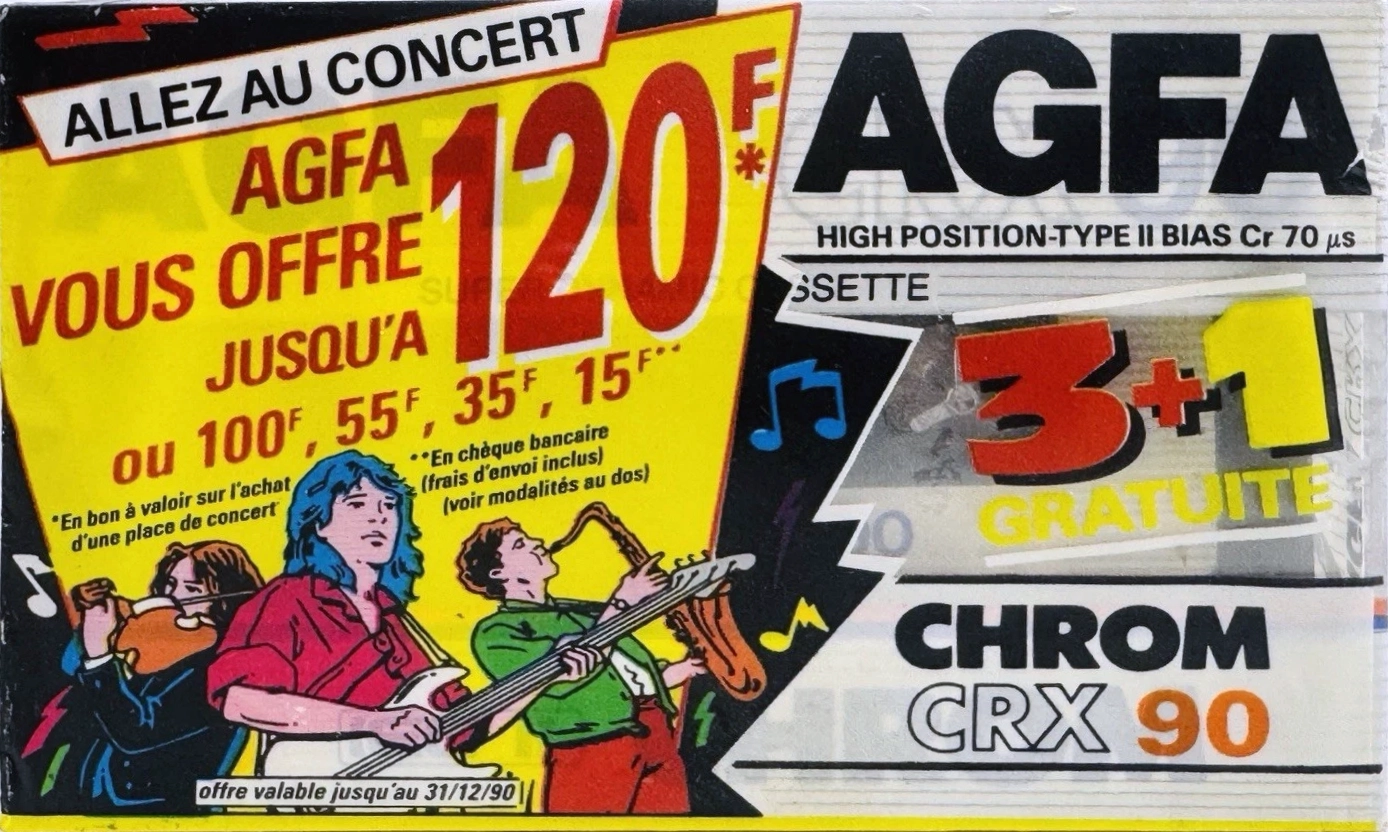 Promo AGFA CRX 90 Type II Chrome 1990 France