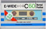 Compact Cassette E-Wide 60 Type I Normal 1987 Hong Kong
