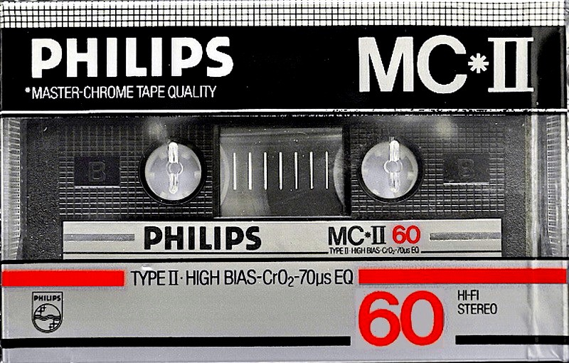 Compact Cassette Philips MC-II 60 Type II Chrome 1985 Europe