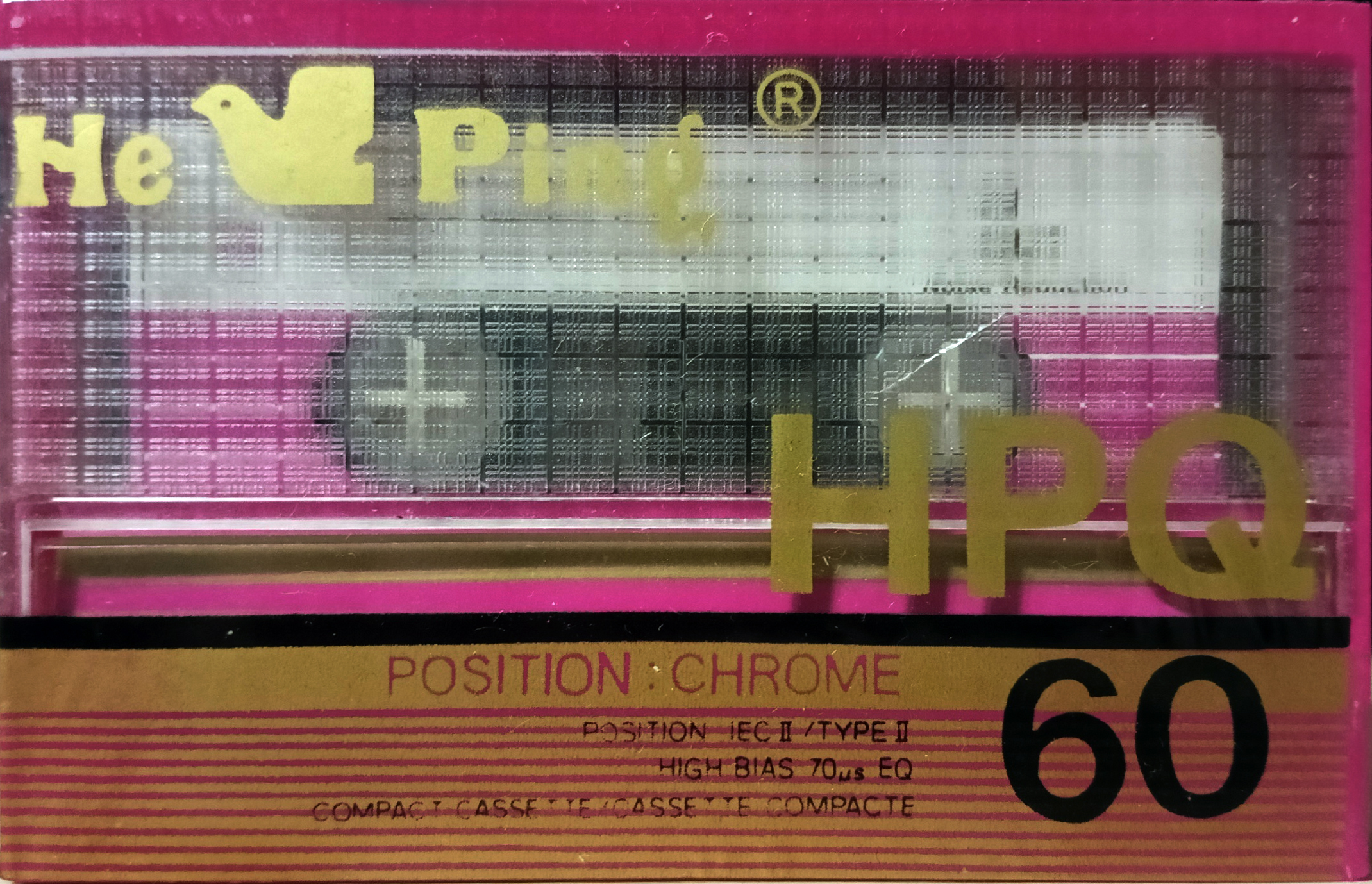 Compact Cassette He Ping 60 "HPQ" Type II Chrome China