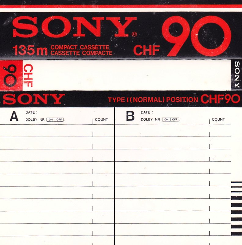 Compact Cassette Sony CHF 90 Type I Normal 1978 Japan