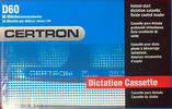 Compact Cassette Certron 60 Dictating Cassette China