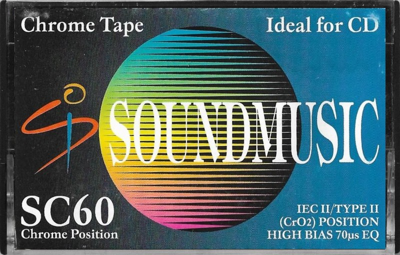 Compact Cassette Soundmusic 60 "SC" Type II Chrome Italy