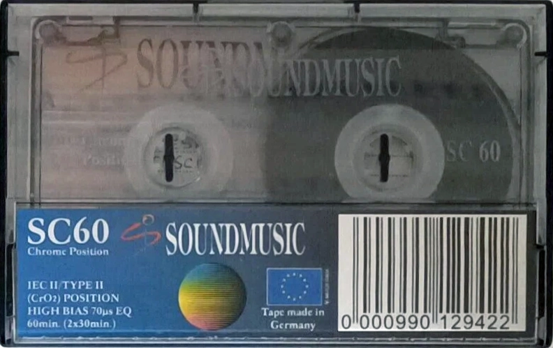 Compact Cassette Soundmusic 60 "SC" Type II Chrome Italy