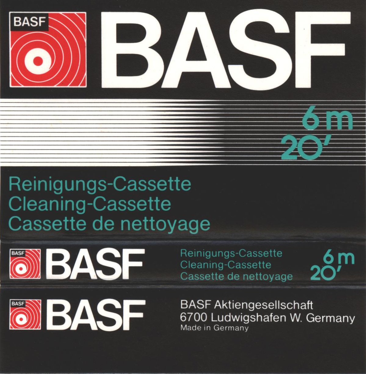 Compact Cassette BASF Cleaning Cassette 1977 Europe