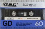 Compact Cassette GBC 60 "GD" Type I Normal 1985 Europe