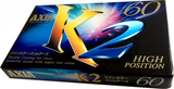 Compact Cassette AXIA K2 60 "K2B 60" Type II Chrome 1995 Japan