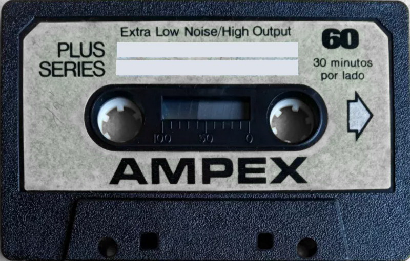 Compact Cassette Ampex Plus Series 60 Type I Normal 1978 Brazil