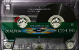 Compact Cassette Alpha CD-I 90 Type I Normal China