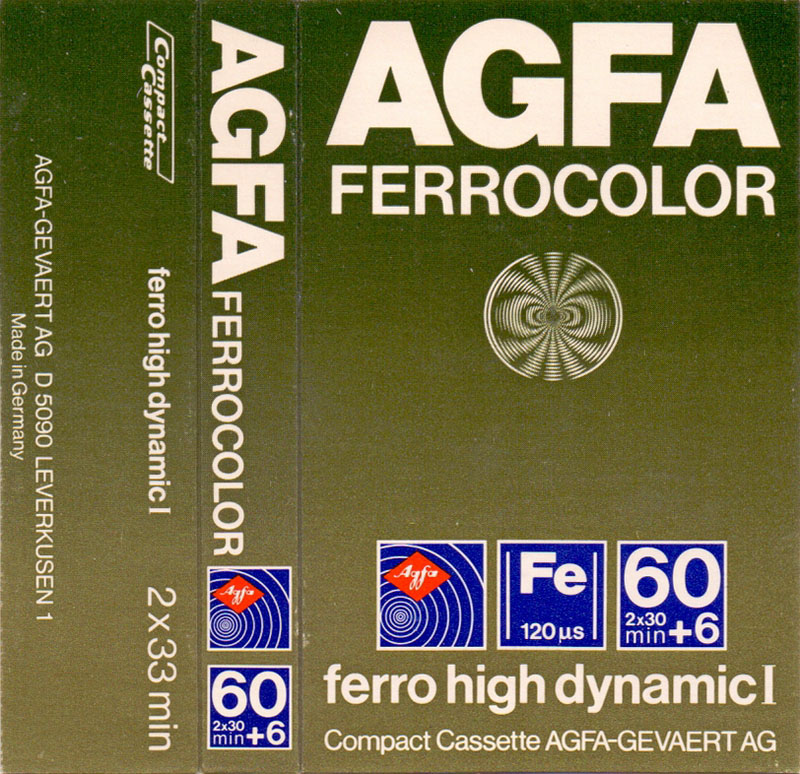 Compact Cassette AGFA Ferrocolor 60+6 Type I Normal 1979 Europe