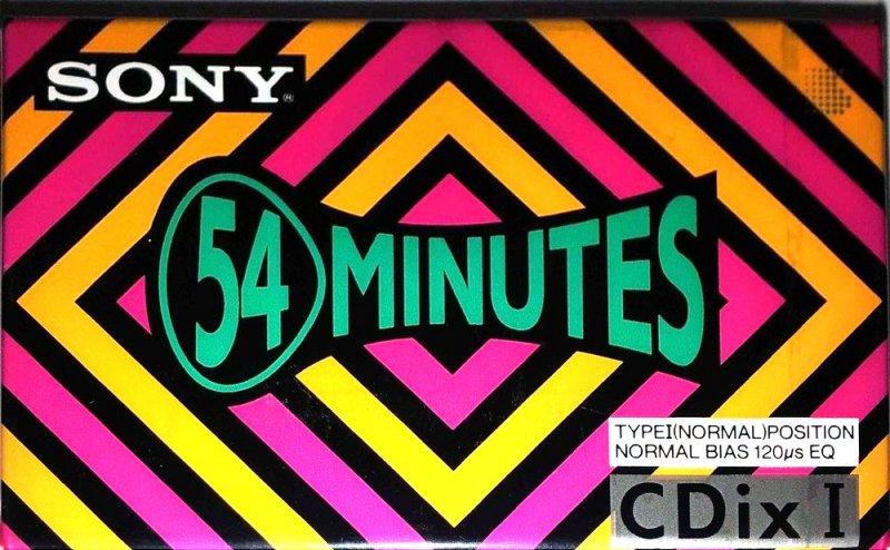 Compact Cassette Sony CDix I 54 "C-54CDX1" Type I Normal 1991 Japan
