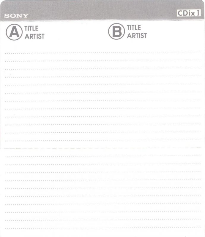 Compact Cassette Sony CDix I 54 "C-54CDX1" Type I Normal 1991 Japan