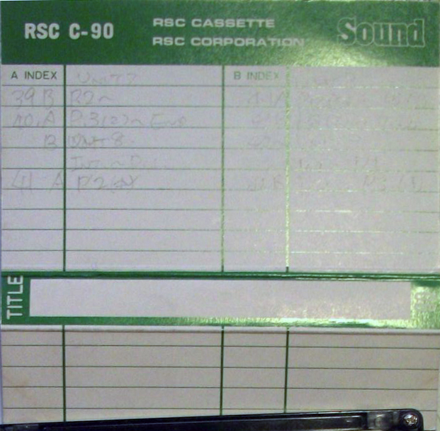 Compact Cassette Sound 90 "RSC Corporation" Type I Normal Japan