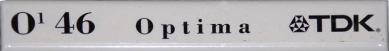 Compact Cassette TDK Optima 46 "O1" Type I Normal 1997 Europe
