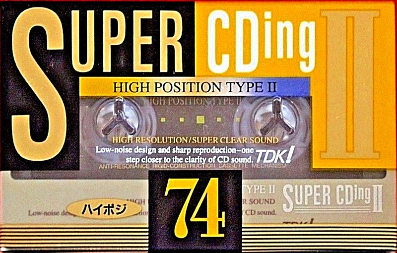 Compact Cassette TDK Super CDing 2 74 "SCD2-74A" Type II Chrome 1993 Japan