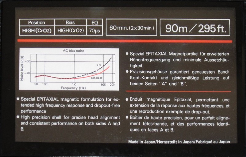 Compact Cassette Maxell UD XLII 60 Type II Chrome 1980 Europe