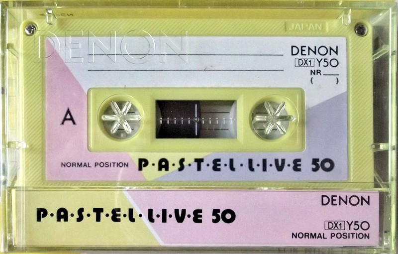 Compact Cassette Denon DX1 50 "Pastel Live Y50" Type I Normal 1984 Japan