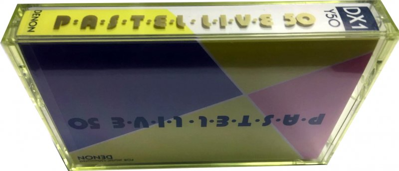 Compact Cassette Denon DX1 50 "Pastel Live Y50" Type I Normal 1984 Japan