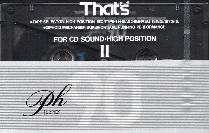 Compact Cassette Thats PH-II 90 Type II Chrome 1989 Japan