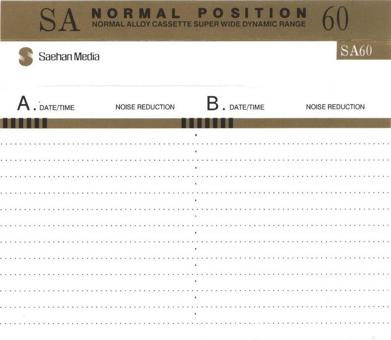 Compact Cassette Saehan SA 60 Type I Normal 1994 Europe