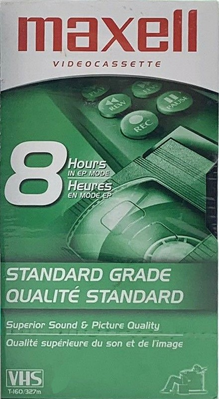 VHS, Video Home System Maxell Standard Grade 160 Type I Normal Latin America, North America
