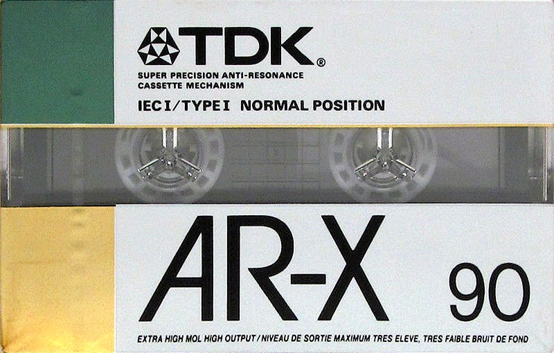 Compact Cassette TDK AR-X 90 "AR-X90" Type I Normal 1988 North America