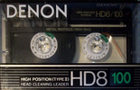 Compact Cassette Denon HD8 100 Type II Chrome 1988 Europe