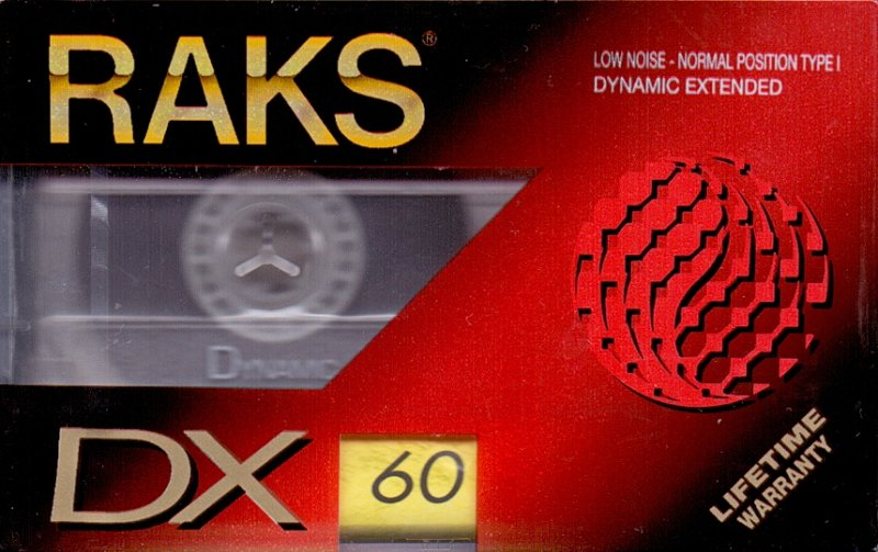 Compact Cassette RAKS DX 60 Type I Normal 1993 Europe