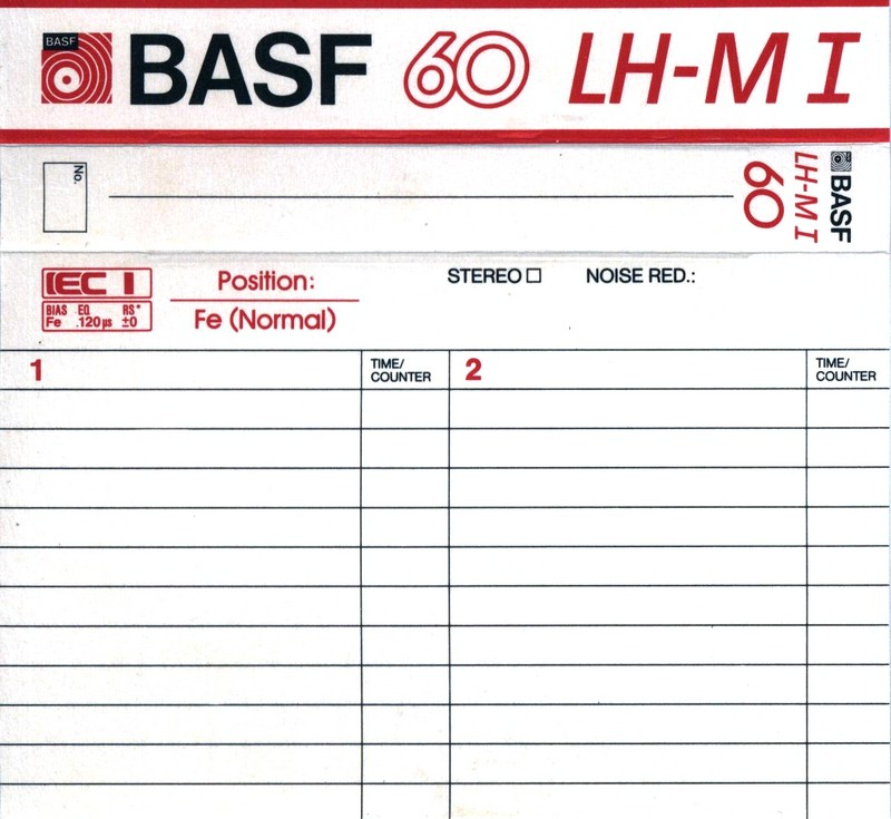 Compact Cassette BASF LH Maxima I 60 "LH-M I" Type I Normal 1985 Germany