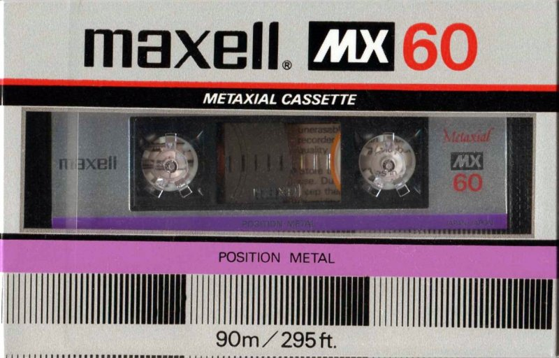 Compact Cassette Maxell MX 60 Type IV Metal 1982 Europe