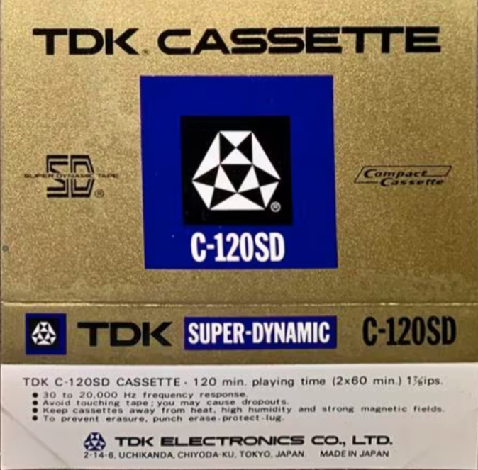 Compact Cassette TDK SD 120 "C-120SD" Type I Normal 1972 USA