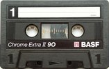 Compact Cassette BASF Chrome Extra II 90 "Point on back side" Type II Chrome 1987 Europe