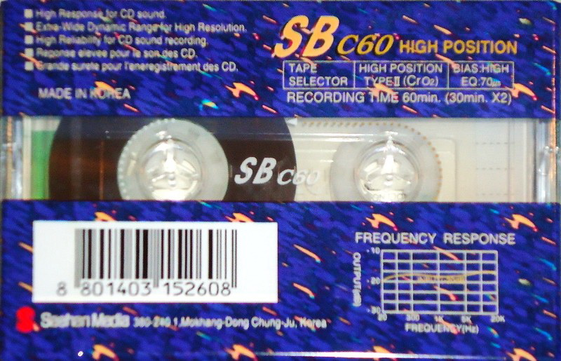 Compact Cassette Saehan SB 60 Type II Chrome Europe