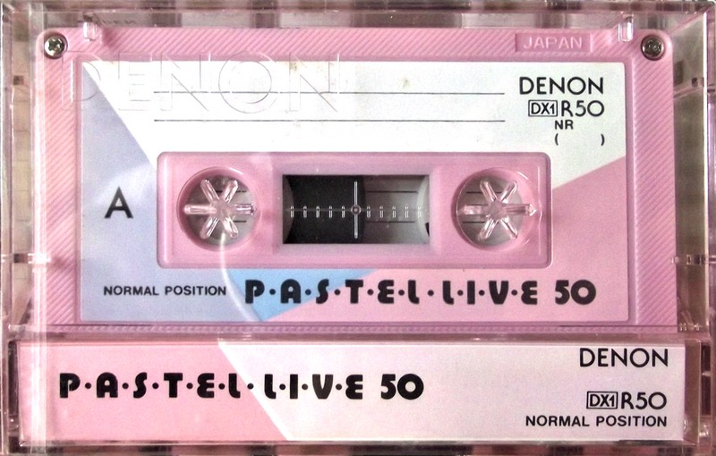 Compact Cassette Denon DX1 50 "Pastel Live R50" Type I Normal 1984 Japan