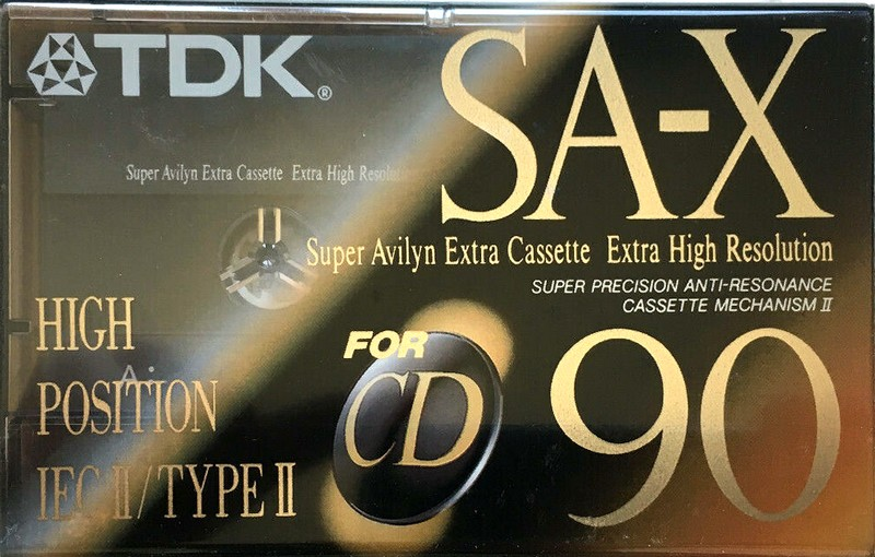 Compact Cassette TDK SA-X 90 "SA-X90ET" Type II Chrome 1992 Europe
