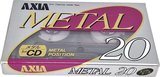 Compact Cassette AXIA Metal 20 Type IV Metal 1990 Japan