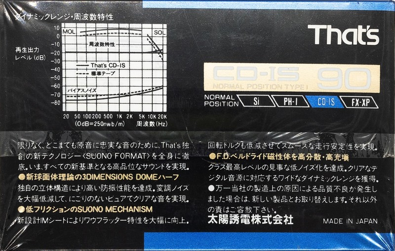 2 pack Thats CD-IS 90 Type I Normal 1988 Japan