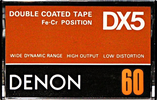 Compact Cassette Denon DX5 60 Type III Ferro Chrome 1978 Japan