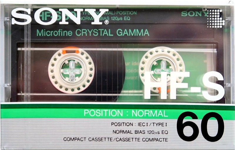 Compact Cassette Sony HF-S 60 Type I Normal 1986 Europe