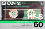 Compact Cassette Sony HF-S 60 Type I Normal 1986 Europe