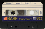 Compact Cassette BASF Ferrochrom 90 Type II Chrome 1978 Europe