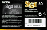 Compact Cassette Konica SG 60 Type II Chrome 1993 Europe