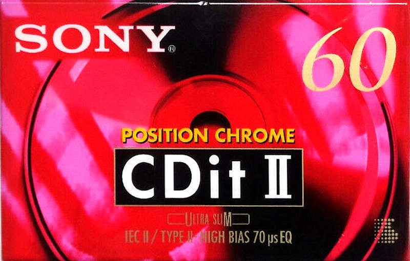 Compact Cassette Sony CDit II 60 Type II Chrome 1992 Europe