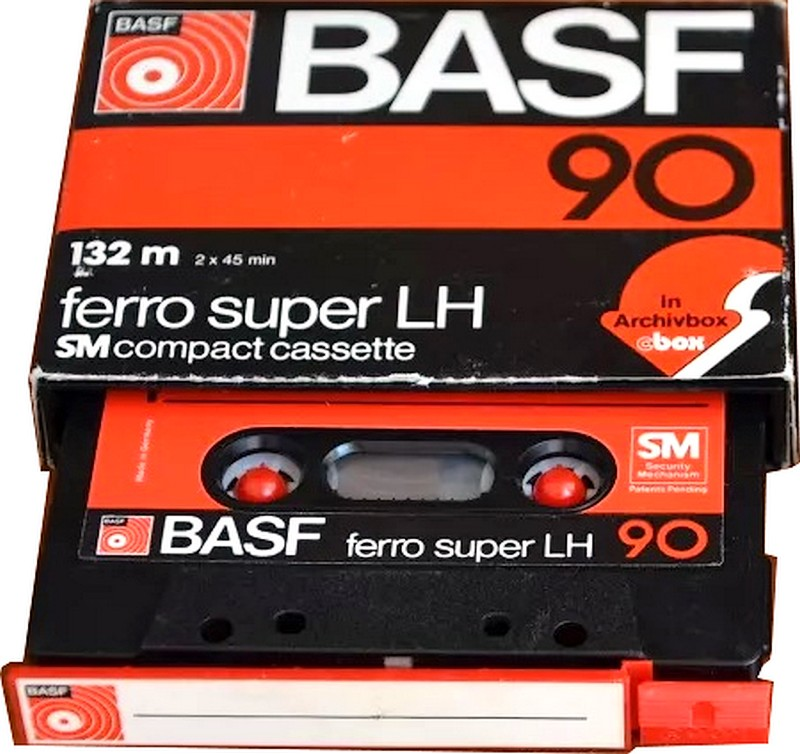 Compact Cassette BASF Ferro Super LH 90 Type I Normal 1977 Europe
