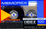 Compact Cassette Memorex HBS II 100 Type II Chrome 1989 North America