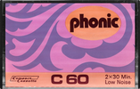 Compact Cassette Phonic 60 Type I Normal 1979 Hong Kong