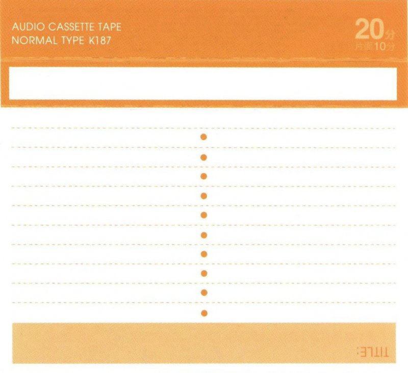 Compact Cassette Daiso K187 20 "№ 124" Type I Normal 2005 Brazil