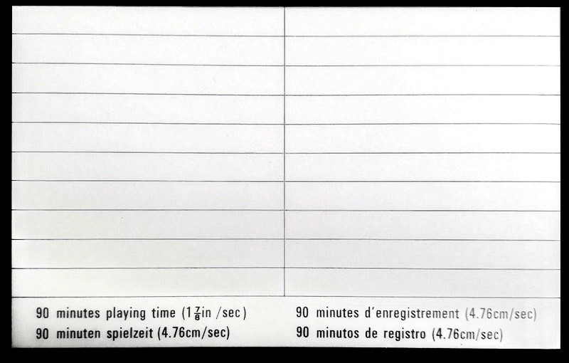 Compact Cassette EMITAPE HI-DYNAMIC 90 Type I Normal 1973 Europe